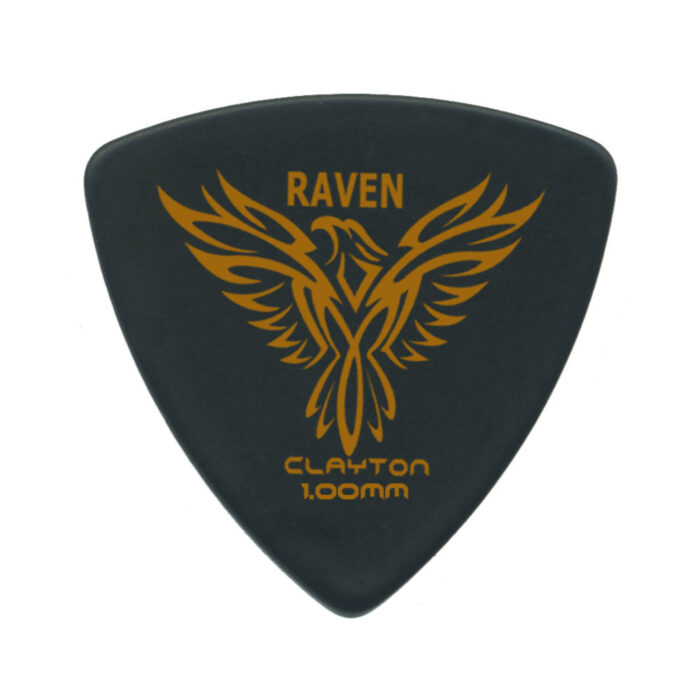 Clayton Black Raven Pick Rounded Triangle 1,00mm /12 pcs