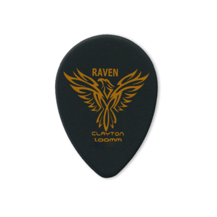 Clayton Black Raven Pick Small Teardrop 1,00mm /12 pcs