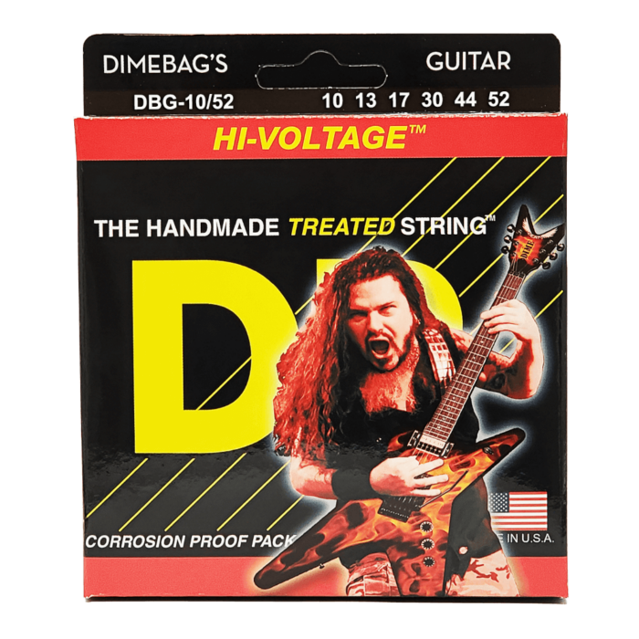 DR, HI-VOLTAGE* DIMEBAG DARRELL - Nickel Plated Electric Guitar Strings: Medium to Heavy 10-52