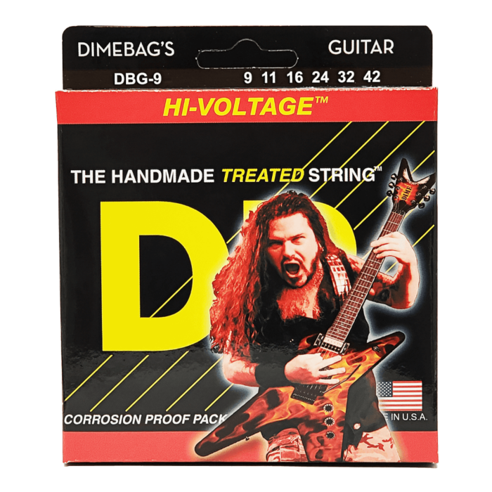 DR, HI-VOLTAGE* DIMEBAG DARRELL - Nickel Plated Electric Guitar Strings: Light 9-42