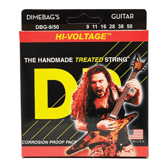 DR, HI-VOLTAGE* DIMEBAG DARRELL - Nickel Plated Electric Guitar Strings: Light to Heavy 9-50