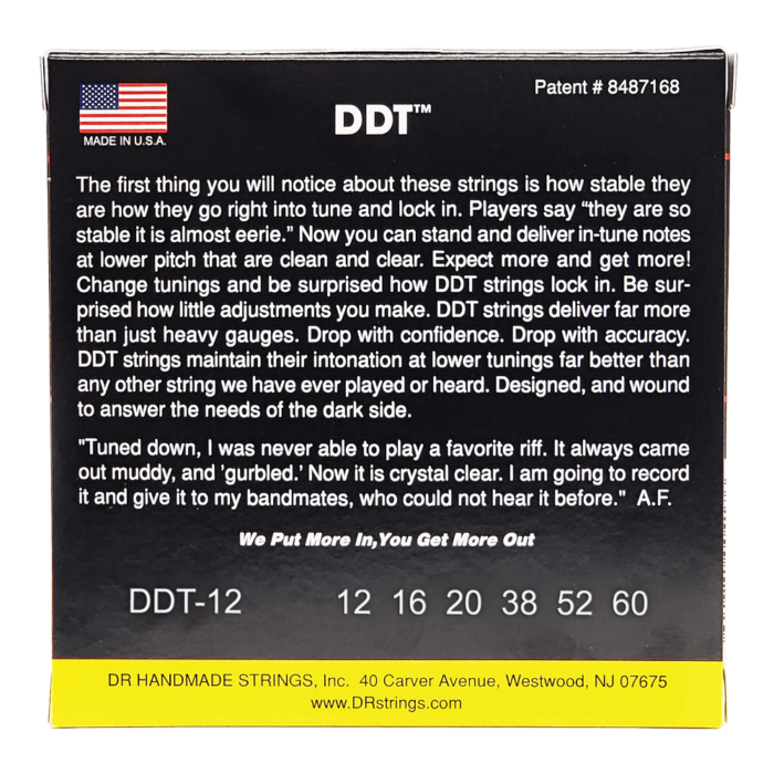 DR, DDT* - Drop Down Tuning Electric Guitar Strings: Drop Down Extra Heavy 12-60 – Bild 2