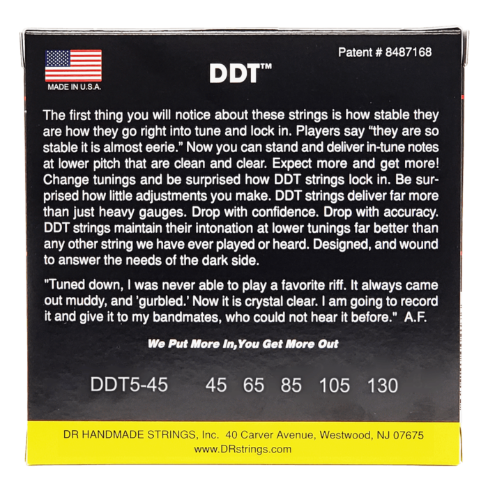 DR, DDT* - Drop Down Tuning Bass Strings: 5-String Medium to Heavy 45-130 – Bild 2