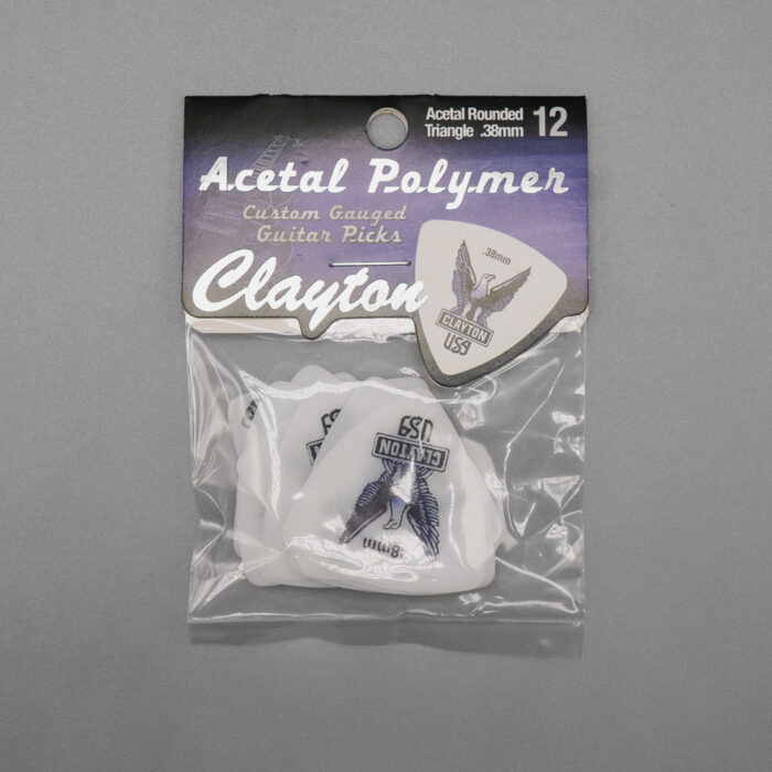 Clayton Acetal/Polymer Pick Rounded Triangle 0,38mm /12 pcs – Bild 2