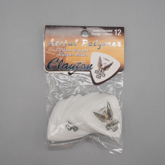 Clayton Acetal/Polymer Pick Rounded Triangle 1,26mm /12 pcs – Bild 2