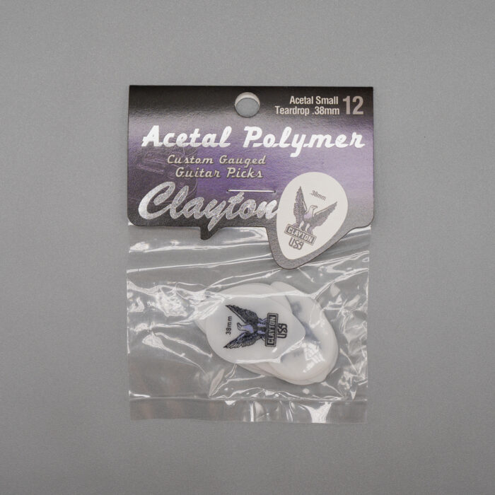 Clayton Acetal/Polymer Pick Small Teardrop 0,38mm /12 pcs – Bild 2