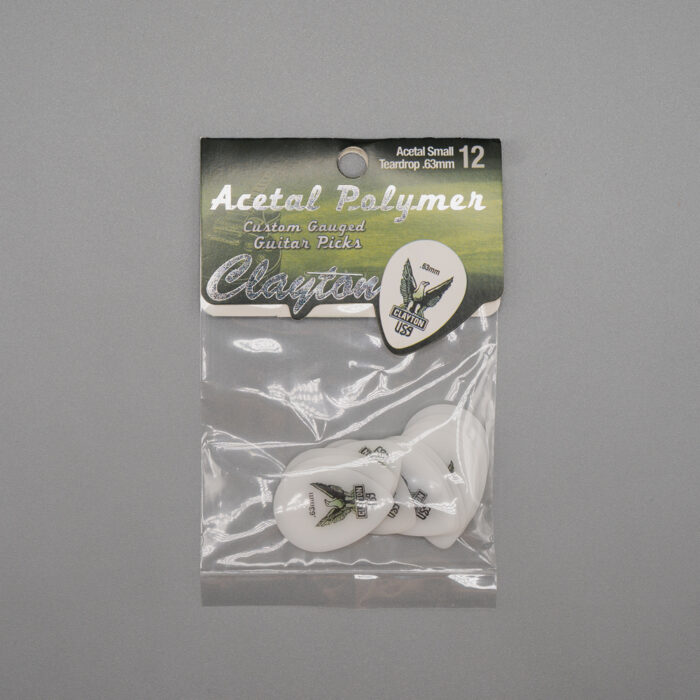 Clayton Acetal/Polymer Pick Small Teardrop 0,63mm /12 pcs – Bild 2