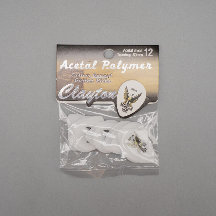 Clayton Acetal/Polymer Pick Small Teardrop 0,80mm /12 pcs – Bild 2