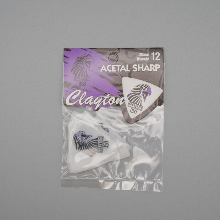 Clayton Sharp Acetal/Polymer Pick Rounded Triangle 0,38mm /12 pcs – Bild 2