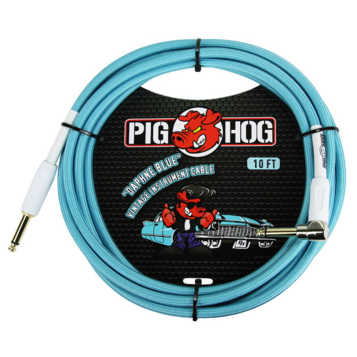 Pig Hog "Daphne Blue" Instrument Cable, 3m/10ft Winkelstecker