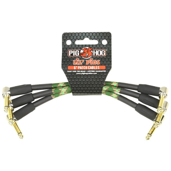 Pig Hog "Camouflage" Patch Cables, 15cm/6", 3 St.