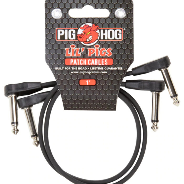 Pig Hog Lil' Pigs Low Profile Patch Cables, 30cm/1ft , 2 St.