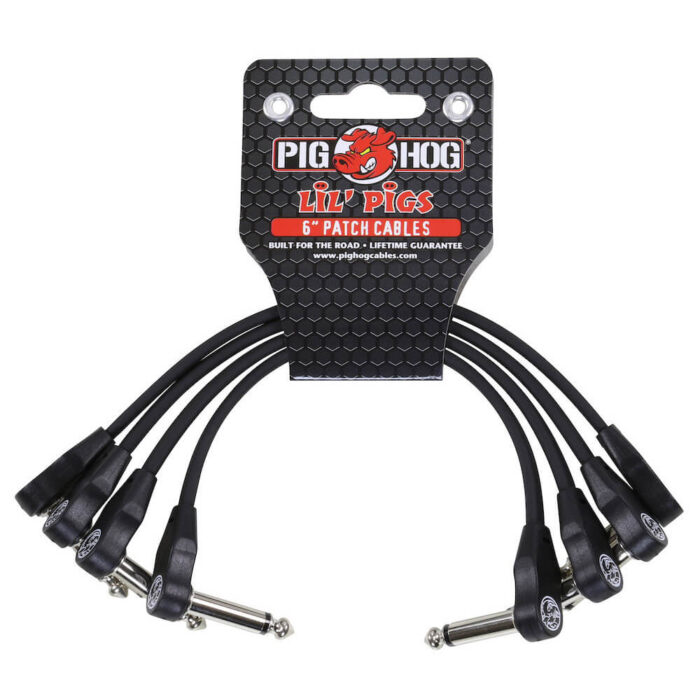 Pig Hog Lil' Pigs Low Profile 6" patch cables, 4pk