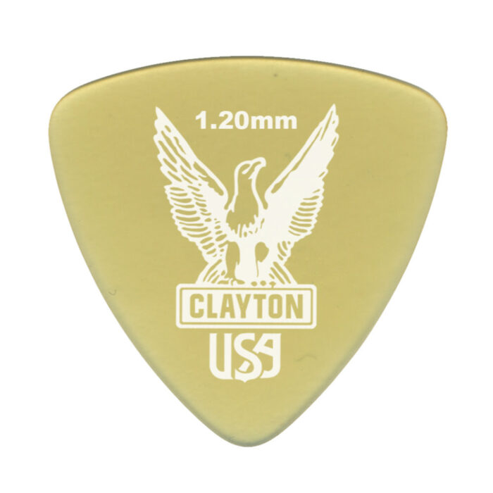 Clayton Ultem Gold Pick Rounded Triangle 1,20mm/12 pcs