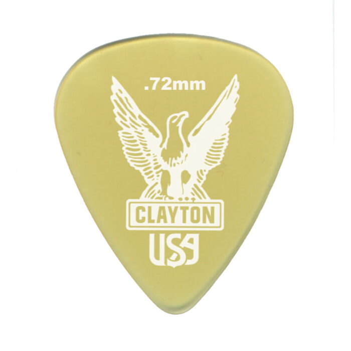 Clayton Ultem Gold Pick Standard 0,72mm /48 pcs