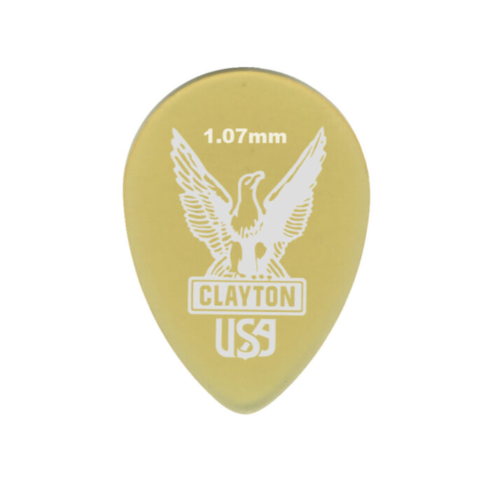 Clayton Ultem Gold Pick Small Teardrop 1,07mm /12 pcs