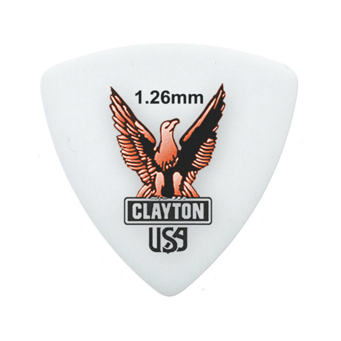 Clayton Acetal/Polymer Pick Rounded Triangle 1,26mm /12 pcs