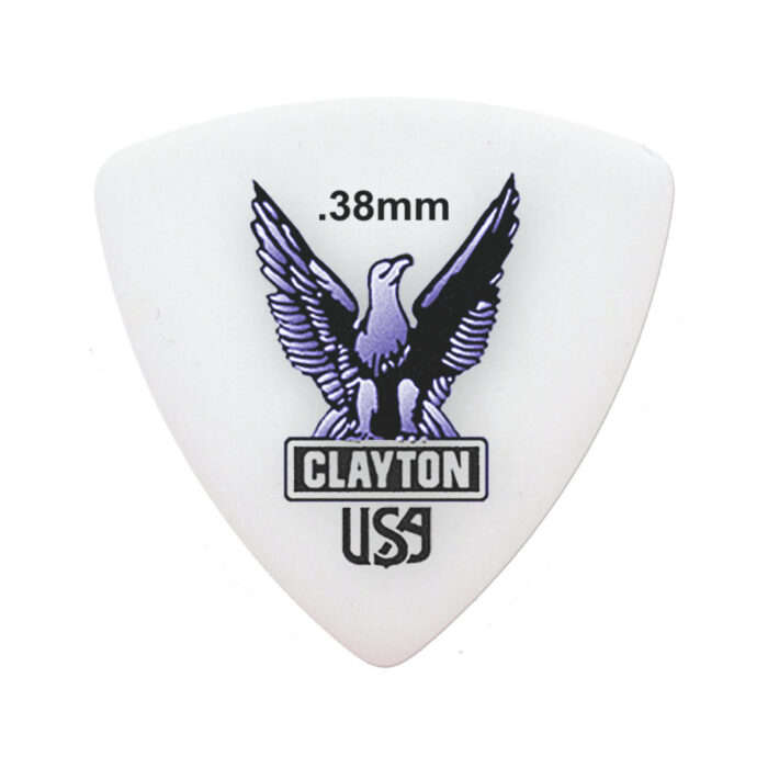 Clayton Acetal/Polymer Pick Rounded Triangle 0,38mm /12 pcs