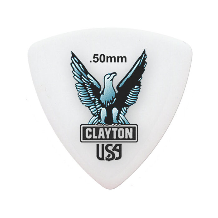 Clayton Acetal/Polymer Pick Rounded Triangle 0,50mm /12 pcs