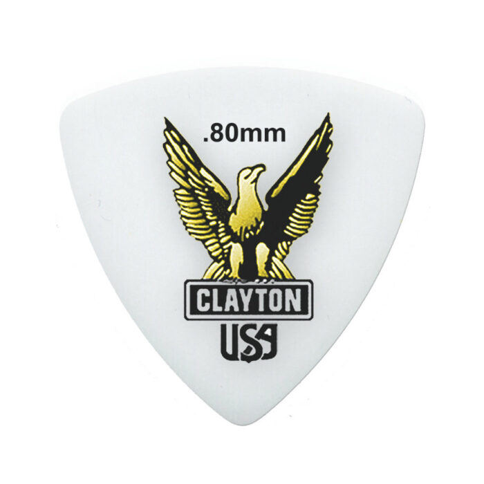 Clayton Acetal/Polymer Pick Rounded Triangle 0,80mm /12 pcs