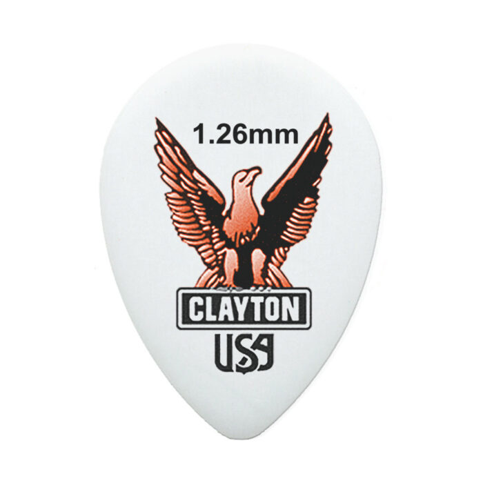 Clayton Acetal/Polymer Pick Small Teardrop 1,26mm /12 pcs