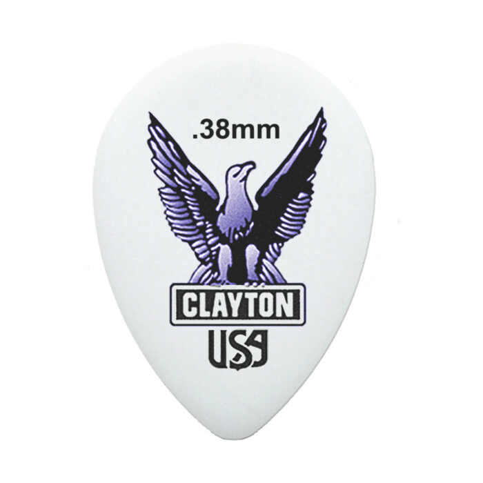 Clayton Acetal/Polymer Pick Small Teardrop 0,38mm /12 pcs