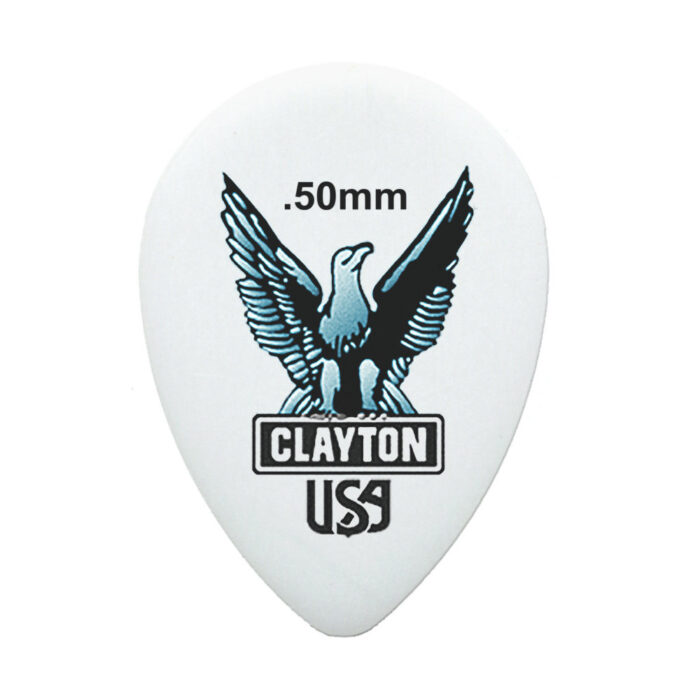 Clayton Acetal/Polymer Pick Small Teardrop 0,50mm /12 pcs