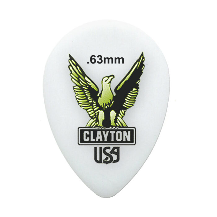 Clayton Acetal/Polymer Pick Small Teardrop 0,63mm /12 pcs