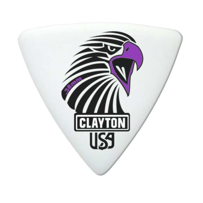 Clayton Sharp Acetal/Polymer Pick Rounded Triangle 0,38mm /12 pcs