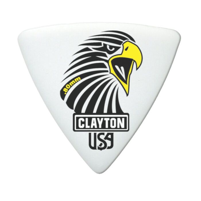 Clayton Sharp Acetal/Polymer Pick Rounded Triangle 0,80mm /12 pcs