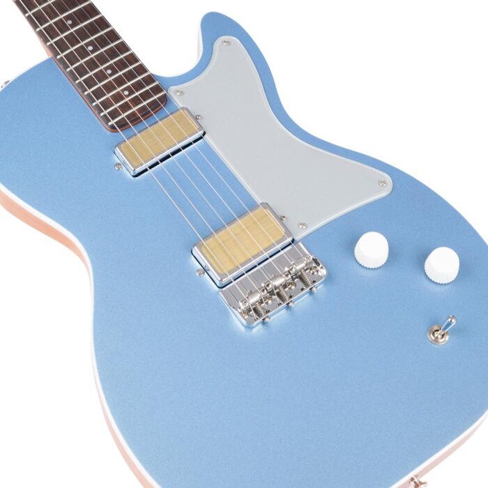 Harmony, Standard Jupiter Thinline Electric Guitar w/Case, Sky Blue - Image 3