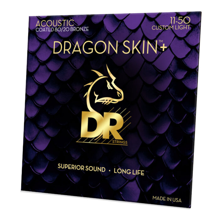 DR, DRAGON SKIN+ 80/20 Bronze Acoustic Guitar Strings: Custom Light 11-50 - Image 2