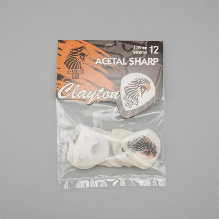 Clayton Sharp Acetal/Polymer Pick Teardrop 1,26mm /12 pcs – Bild 2