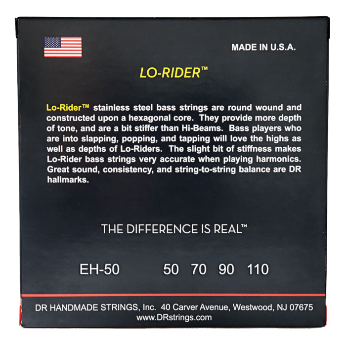 DR, LO-RIDER* - Stainless Steel Bass Strings: Heavy 50-110 - Image 2