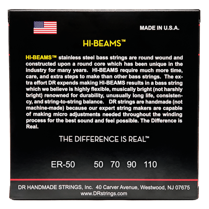 DR, HI-BEAM* - Stainless Steel Bass Strings: Heavy 50-110 - Image 2