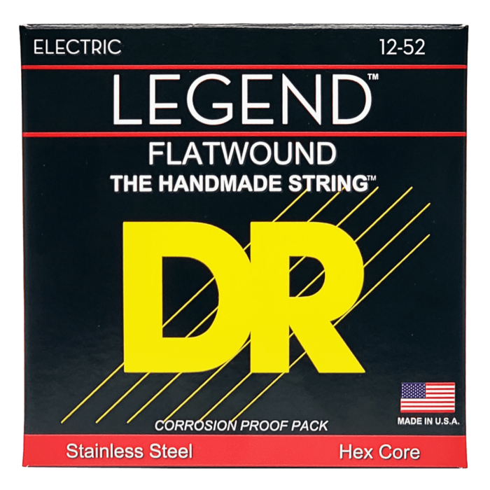 DR, LEGEND* - Polished Flatwound Electric Guitar Strings: Medium 12-52