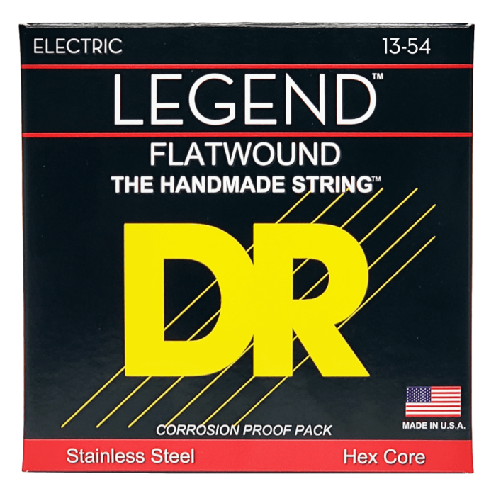 DR, LEGEND* - Polished Flatwound Electric Guitar Strings: Heavy 13-54