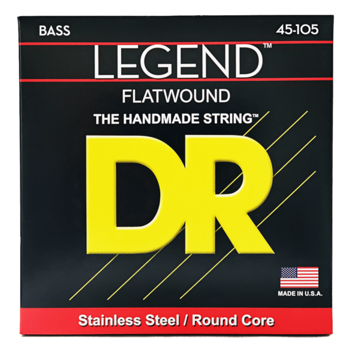 DR, LEGEND* - Polished Flatwound Stainless Steel Bass Strings: Medium 45-105