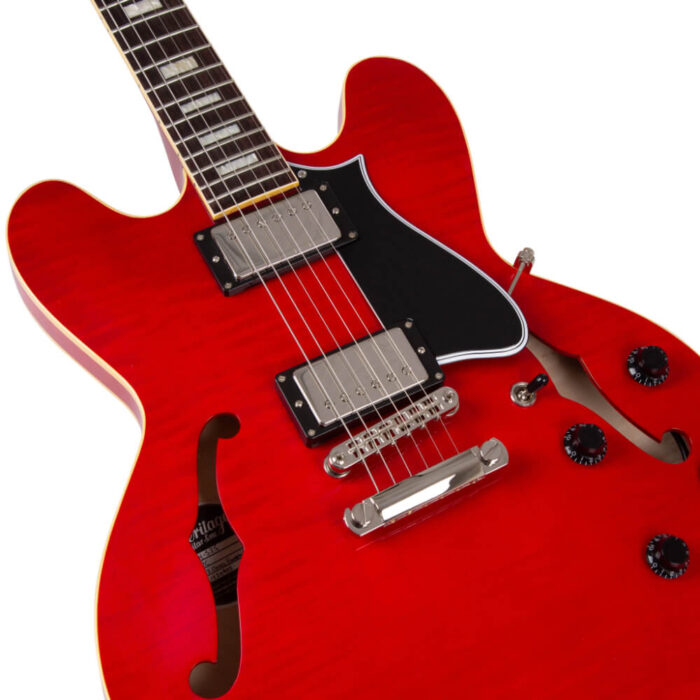 Heritage, Custom Core H-535 Electric Guitar with Case, Trans Cherry - Image 5