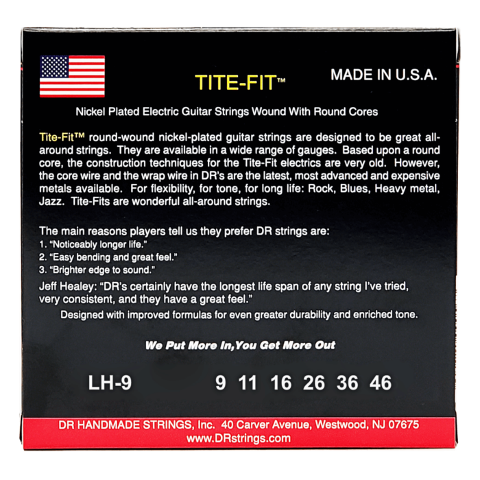 DR, TITE-FIT* - Nickel Plated Electric Guitar Strings: Light to Medium 9-46 - Image 2