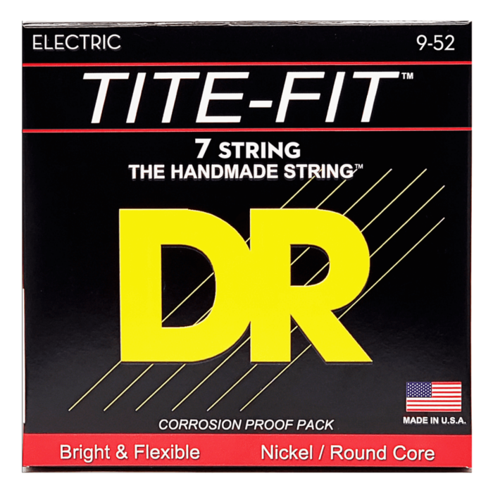 DR, TITE-FIT* - Nickel Plated Electric Guitar Strings: 7-String Light 9-52
