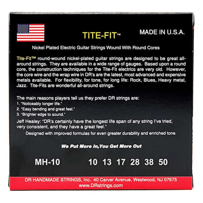 DR, TITE-FIT* - Nickel Plated Electric Guitar Strings: Medium Plus 10-50 – Bild 2
