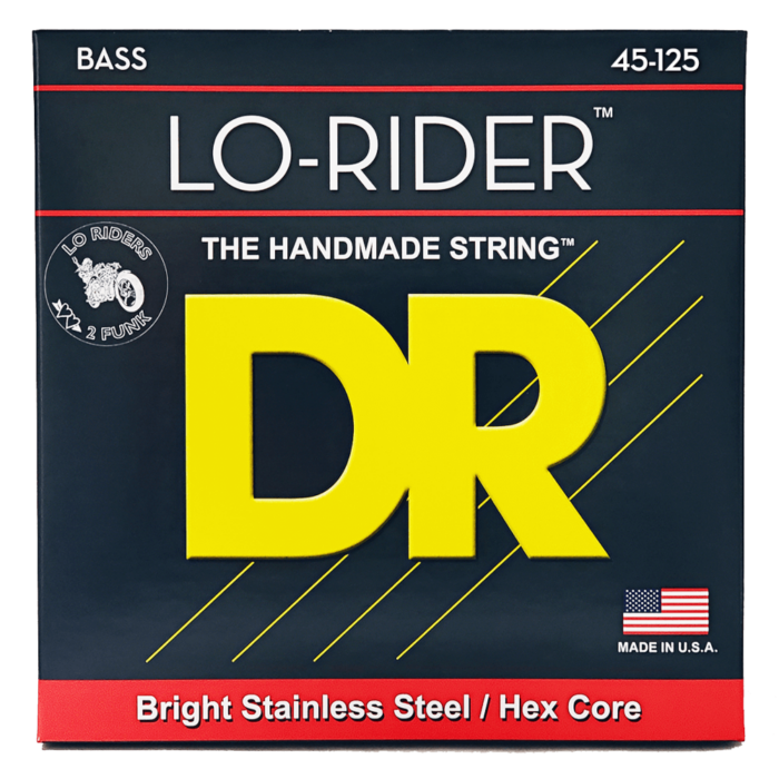 DR, LO-RIDER* - Stainless Steel Bass Strings: 5-String Medium 45-125