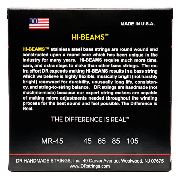 DR, HI-BEAM* - Stainless Steel Bass Strings: Medium 45-105 - Image 2