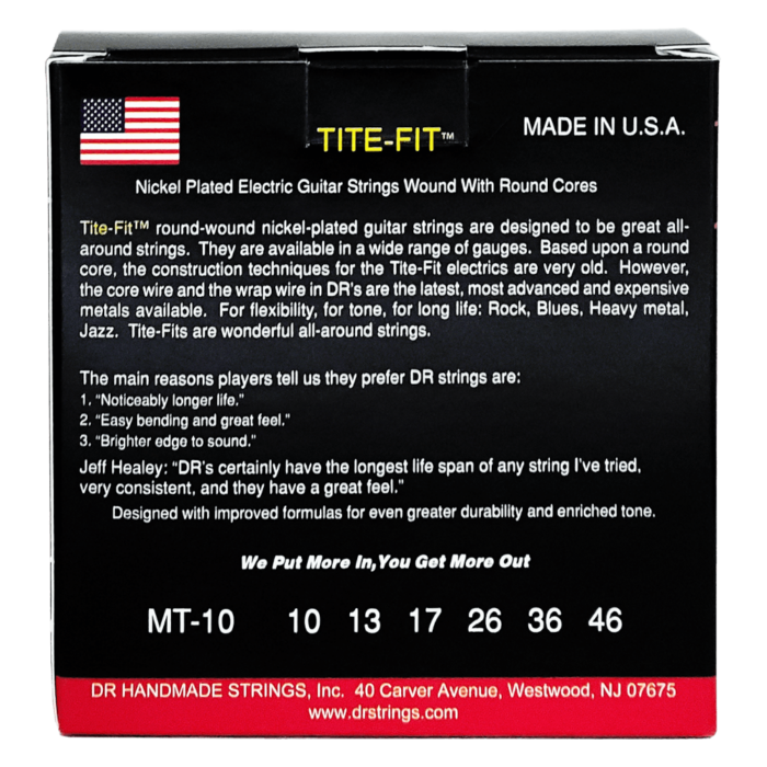 DR, TITE-FIT* - Nickel Plated Electric Guitar Strings: Medium 10-46 – Bild 2