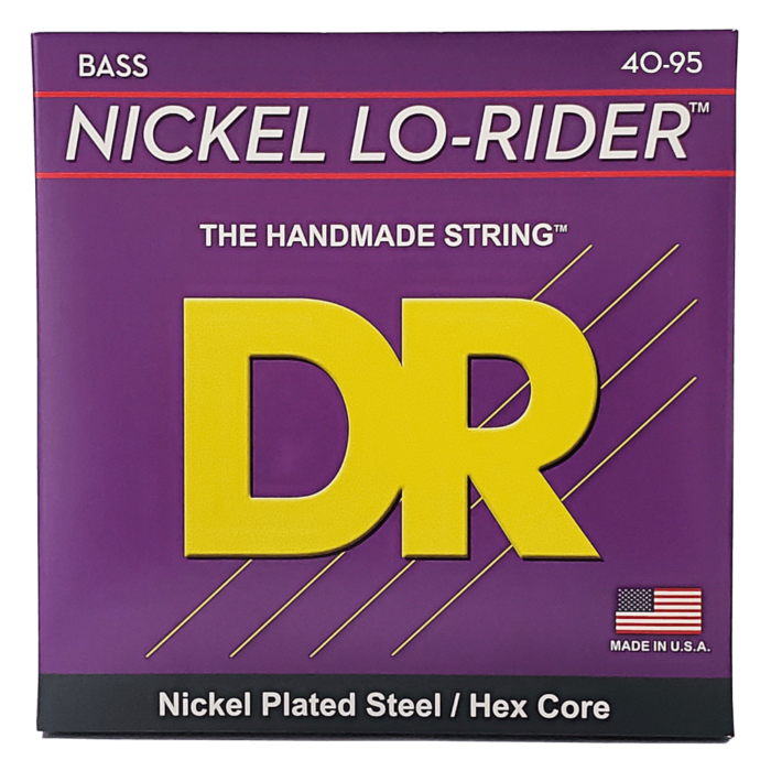 DR, NICKEL LO-RIDER* - Nickel Plated Bass Strings: Extra Light 40-95