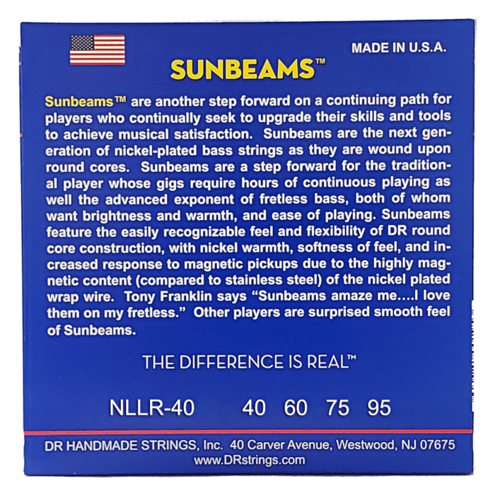 DR, SUNBEAM* - Nickel Plated Bass Strings: Extra Light 40-95 – Bild 2