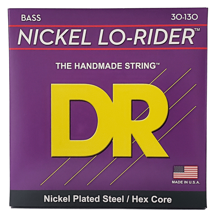 DR, NICKEL LO-RIDER* - Nickel Plated Bass Strings: 6-String Medium to Heavy 30-130