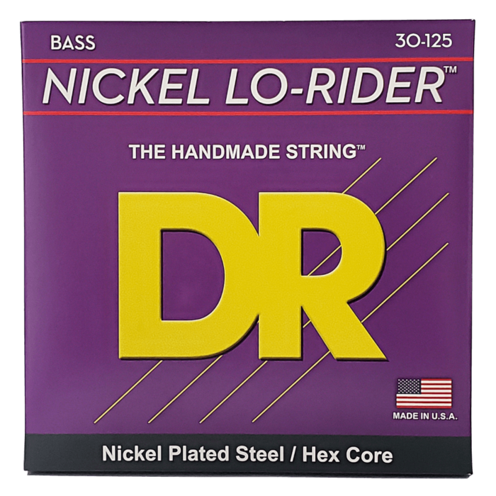 DR, NICKEL LO-RIDER* - Nickel Plated Bass Strings: 6-String Medium 30-125