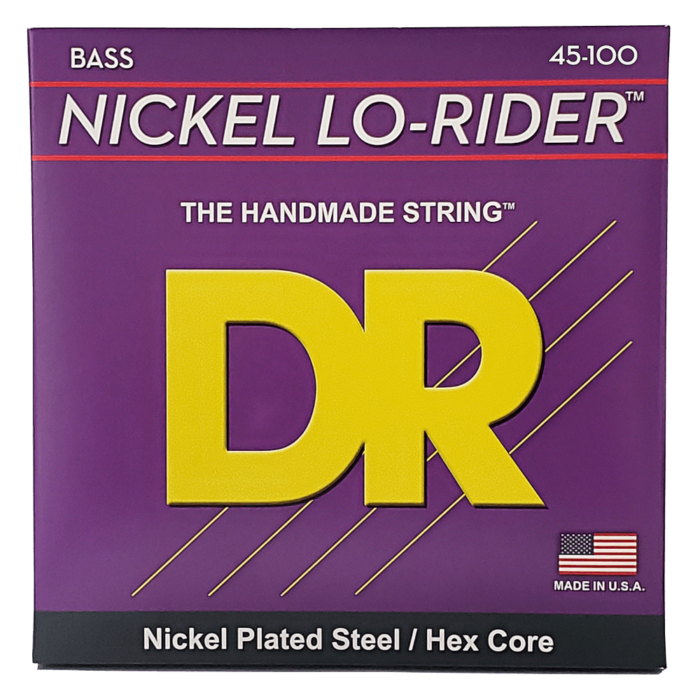 DR, NICKEL LO-RIDER* - Nickel Plated Bass Strings: Light to Medium 45-100